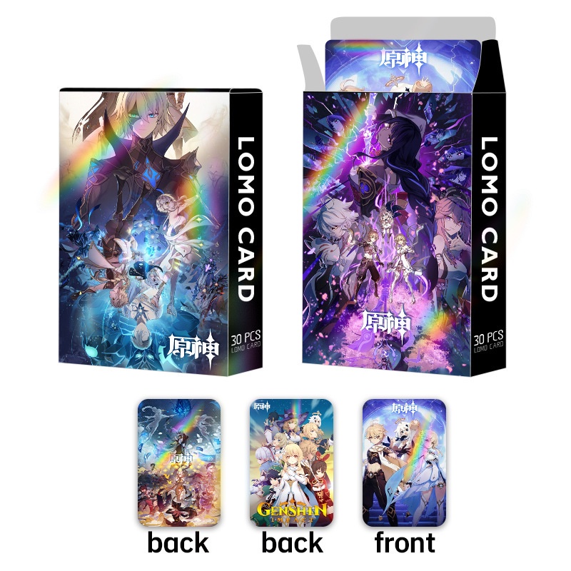 Genshin Laser Flash Lomo Card Collectibles Photocard