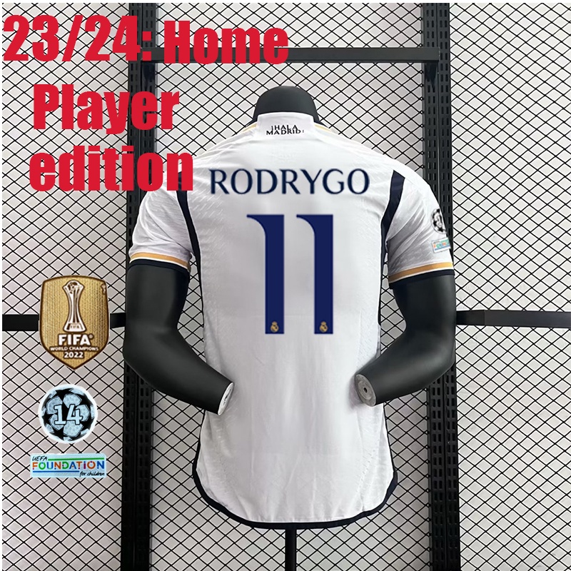 Áo Thun Đá Banh bellingham vini jr. jersey 23-24 r mad Cho Nam