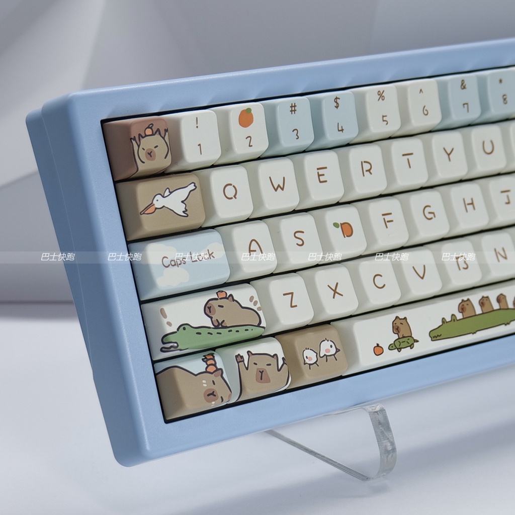 Capybara Keycaps MDA Profile hoạt hình dễ thương PBT Dye Sub Bàn Phím Cơ Keycap