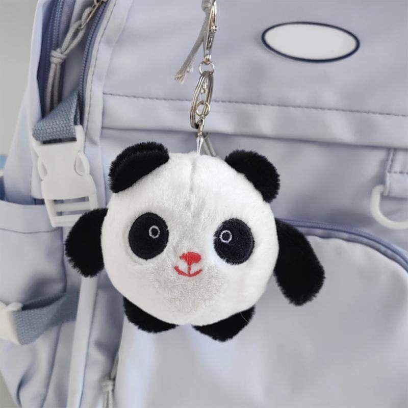 Móc Khóa Gấu Trúc Nhồi Bông Mềm Mại Đáng Yêu