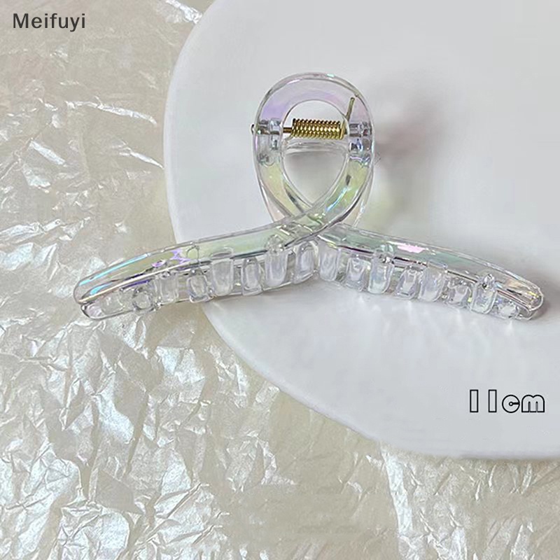 Kẹp Tóc Càng Cua Bằng Nhựa Trong Suốt Phong Cách Hàn Quốc Cho Nữ meifuyi