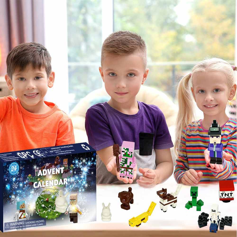 Kid Christmas Minecraft 24 Days Countdown Advent Calendar Toy Surprise Xmas Gift