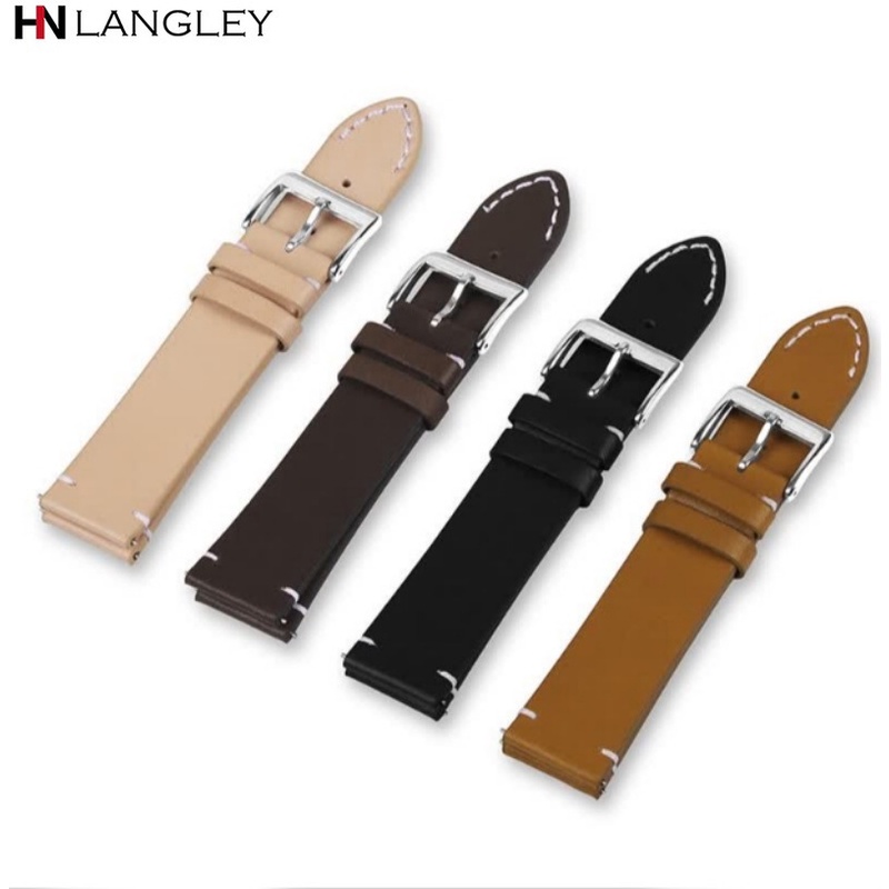 Dây Đeo Đồng Hồ Bằng Da Thật 12 14 16 18 20 22 24mm Tháo Gỡ Nhanh