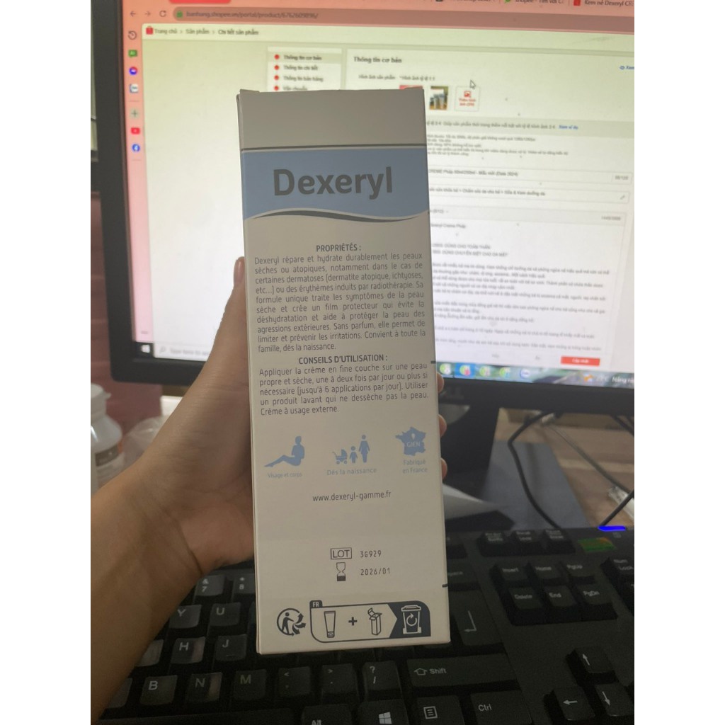 Kem Dexeryl Creme nội địa Pháp 250g giúp dưỡng ẩm - Mẫu Mới