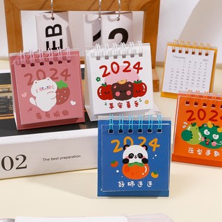Lịch Để Bàn mini 2024 Kiểu Dáng Đơn Giản Dễ Thương