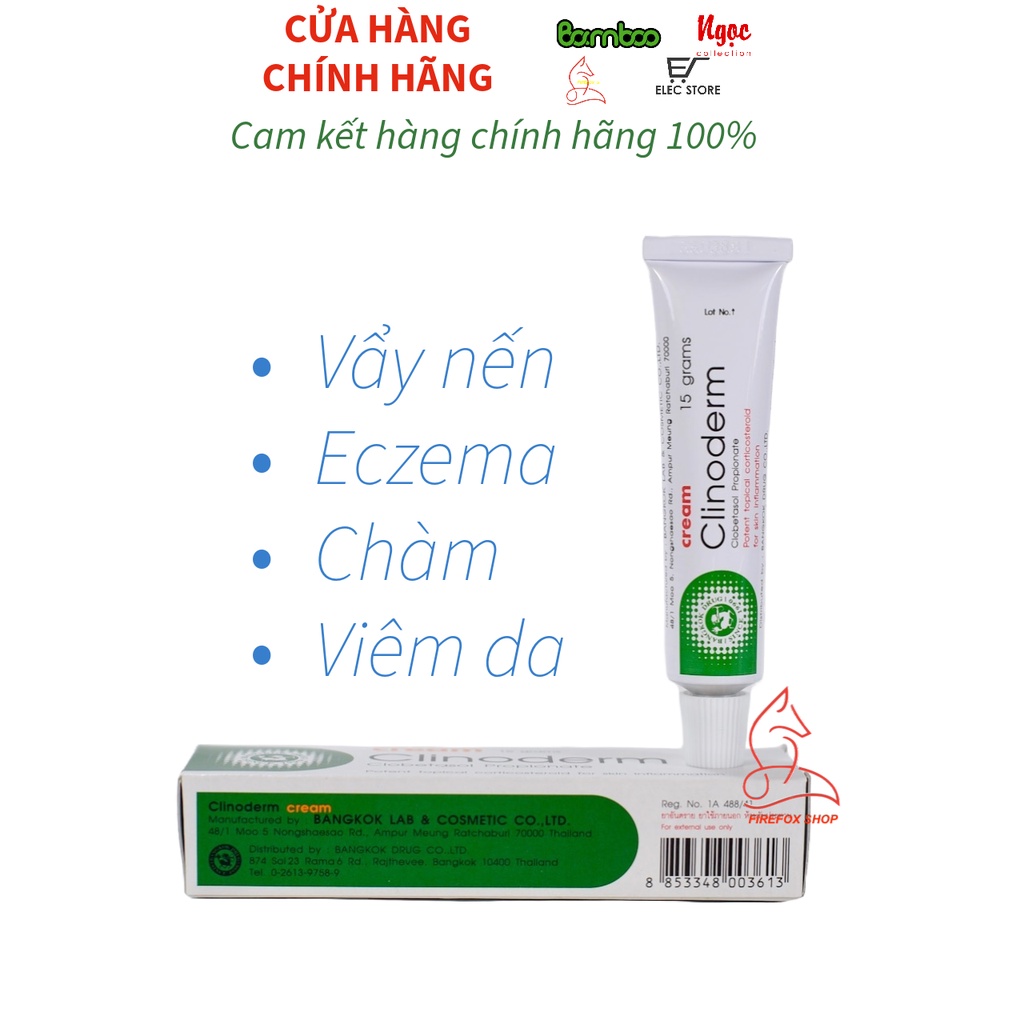 Kem Bôi Clinoderm 15 Gram Dưỡng Da Khô, Giảm Trừ Vẩy Nến - Thái Lan
