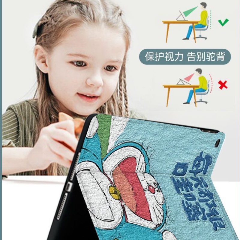 Ốp Bao Da Máy Tính Bảng Họa Tiết doraemon Cho ipad 10.2 7th 2017 9.7 5 / 6 air 2 / 3 10.5 mini 4 5 2020 Ốp