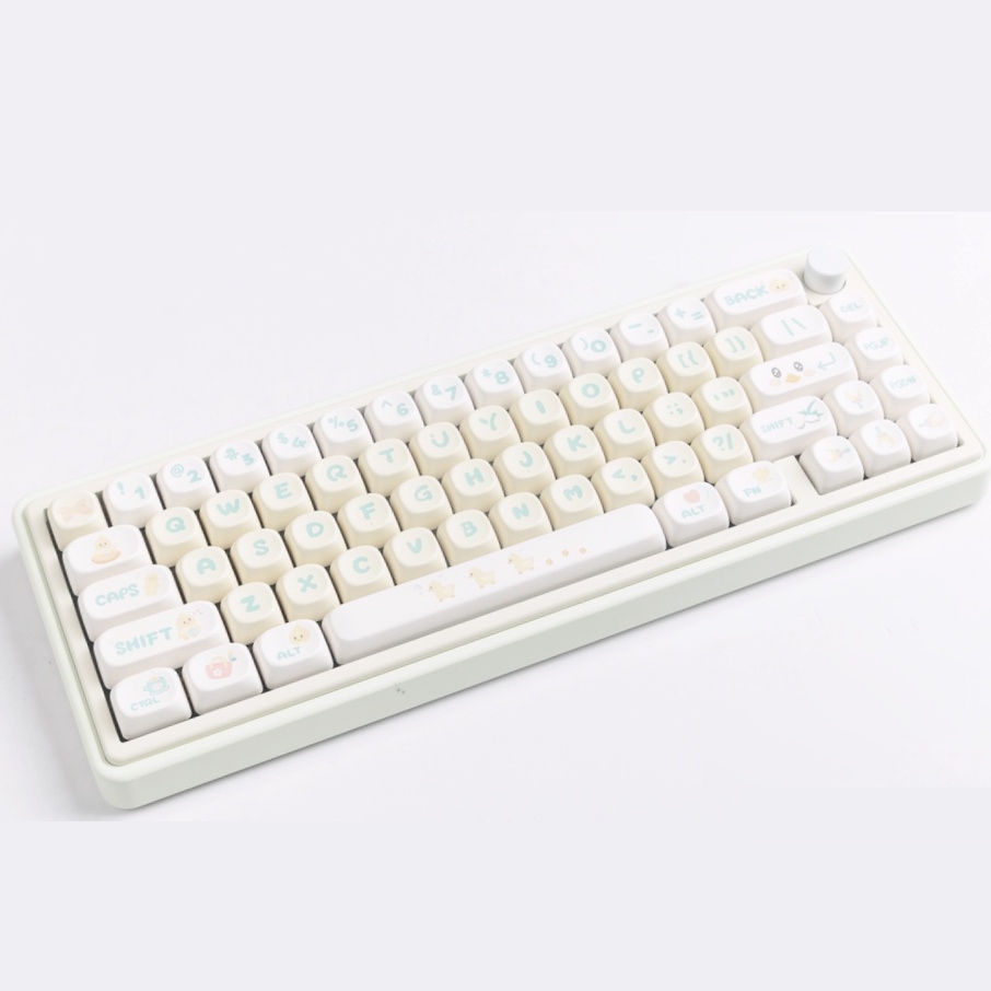 Outing Duck Keycaps MOA ProfileBộ 142 Nút Bấm Bàn Phím Cơ Hình Chú Vịt Dễ Thương