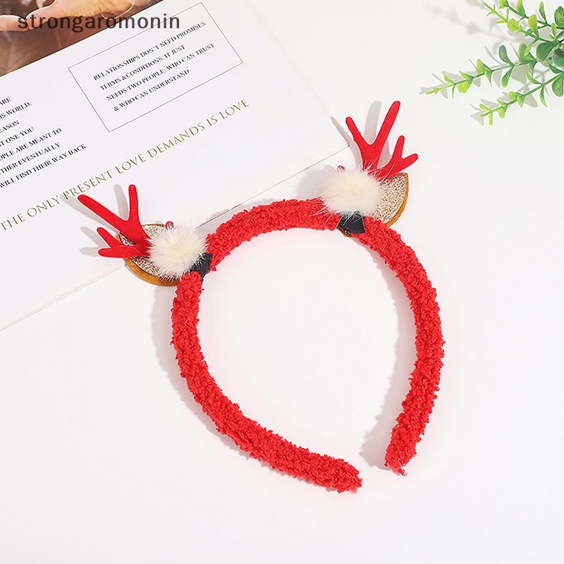 Cài Tóc Sừng Tuần Lộc Đính Hoa Hóa Trang Giáng Sinh Năm Mới Cho Bé