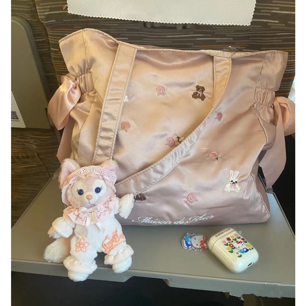 Túi tote Đeo Vai Cỡ Lớn Thêu Họa Tiết Thỏ Dễ Thương