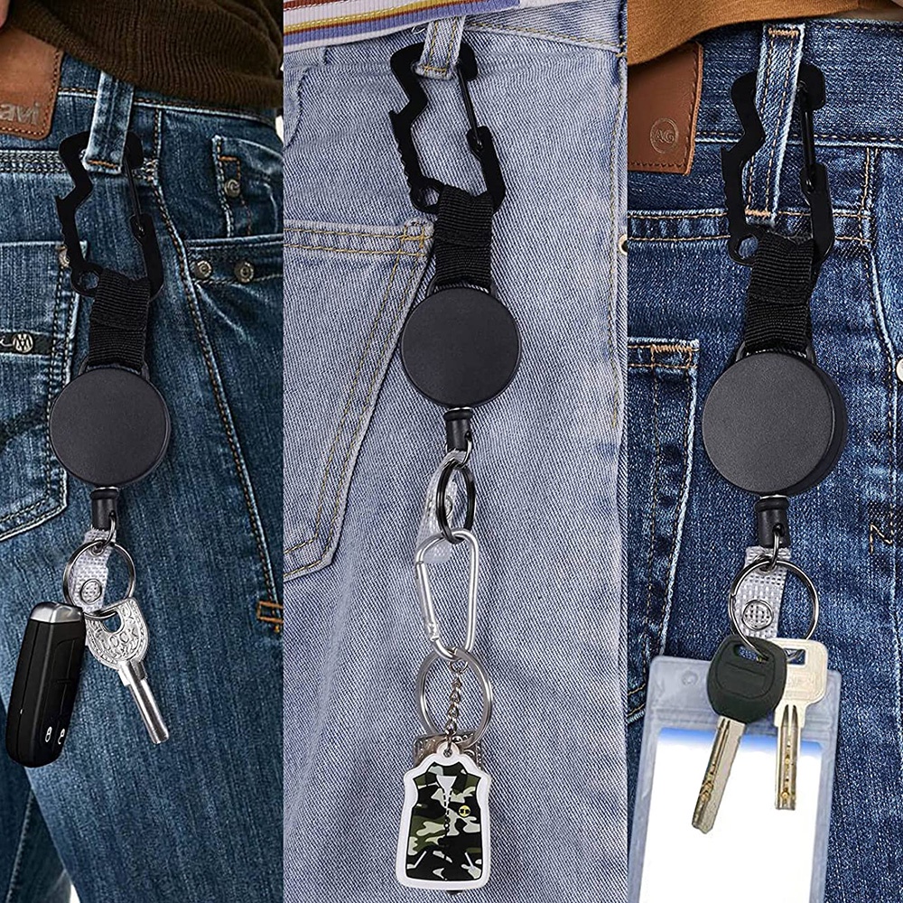 Móc Chìa Khóa Có Thể Rút Lại Với Khung Gắn Thẻ Tuyển Chọn 60cm Tiện Dụng