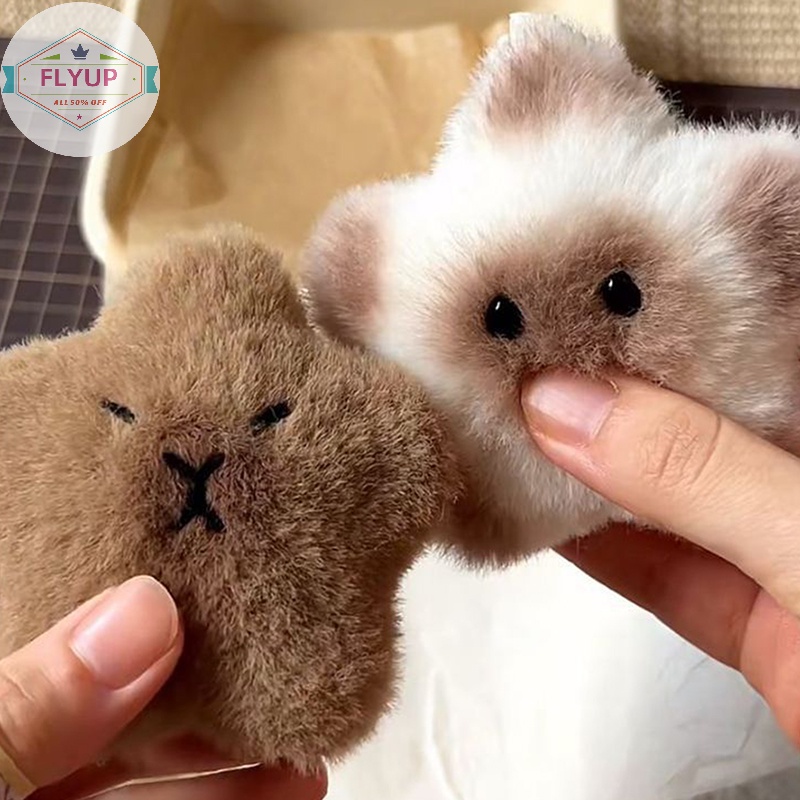 Flyup Búp Bê Nhồi Bông capybara Ngôi Sao Mềm Mại Có Móc Khóa Trang Trí Ba Lô / Túi Xách / Xe Hơi vn