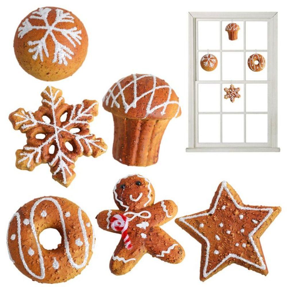 Dingyifeng Bóng Xốp Mềm Hình Bông Tuyết / Bánh Gừng / Người Tuyết Treo Trang Trí Tiệc Giáng Sinh