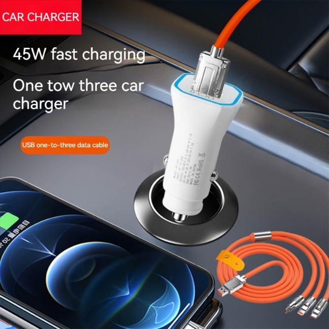 Tẩu Sạc Nhanh 2 Cổng usb 45w pd20w + qc3.0 Chuyên Dụng Cho Điện Thoại