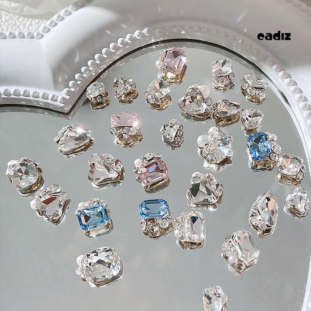 Set 10 Phụ Kiện Đính Trang Trí Móng Tay 3d Lấp Lánh