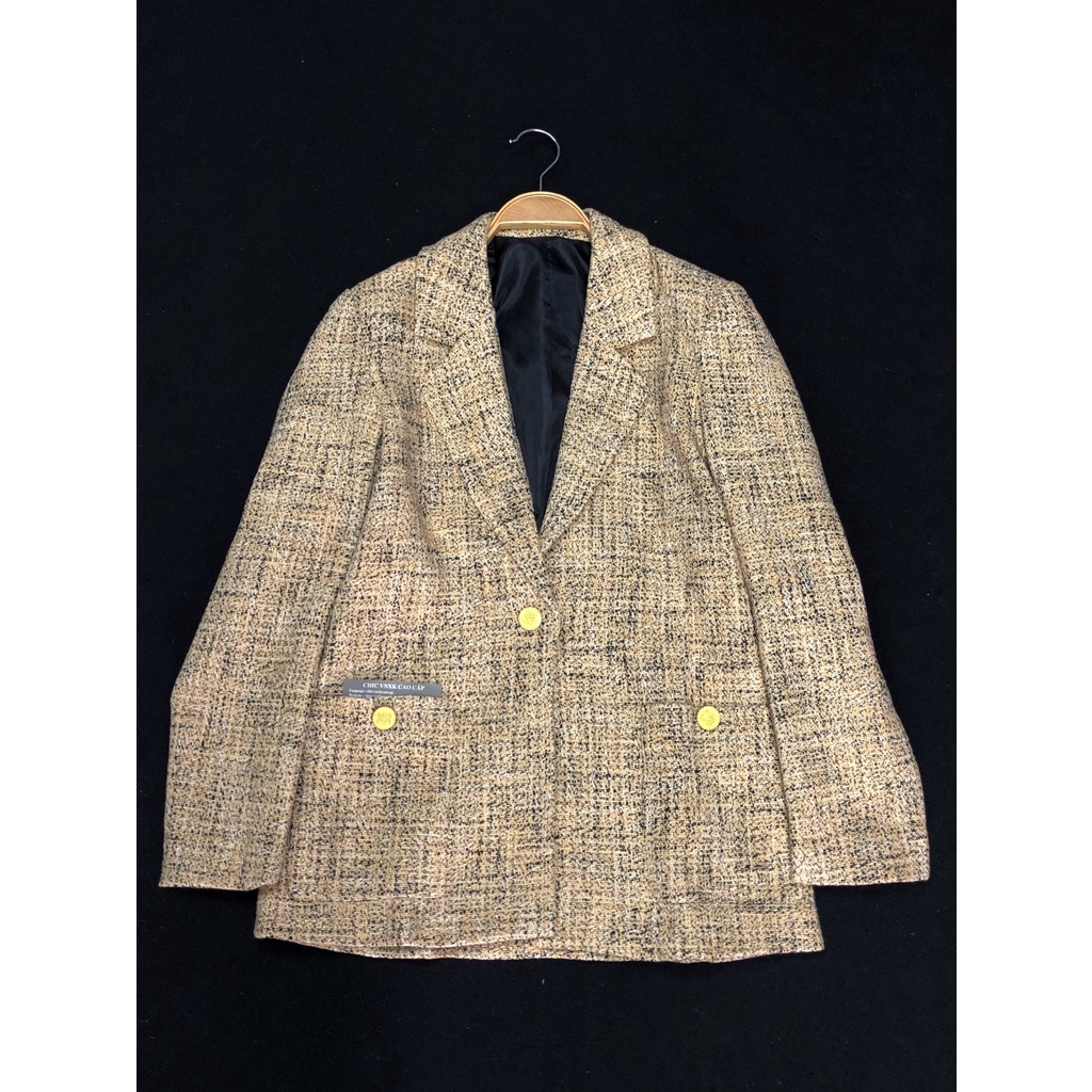 Set Blazer - Short Sandro tweed vàng