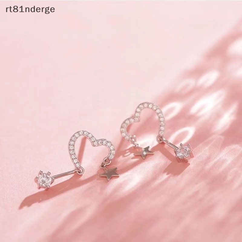 Ge Bông Tai Đính Đá zircon Hình Ngôi Sao Trái Tim Cá Tính Tinh Tế Thời Trang Dự Tiệc Cho Nữ n