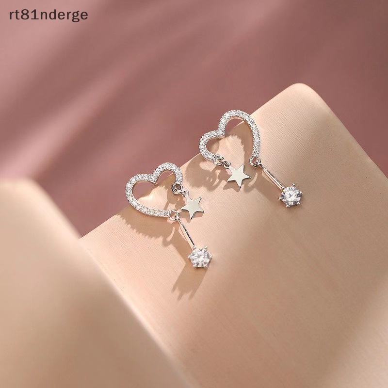 Ge Bông Tai Đính Đá zircon Hình Ngôi Sao Trái Tim Cá Tính Tinh Tế Thời Trang Dự Tiệc Cho Nữ n