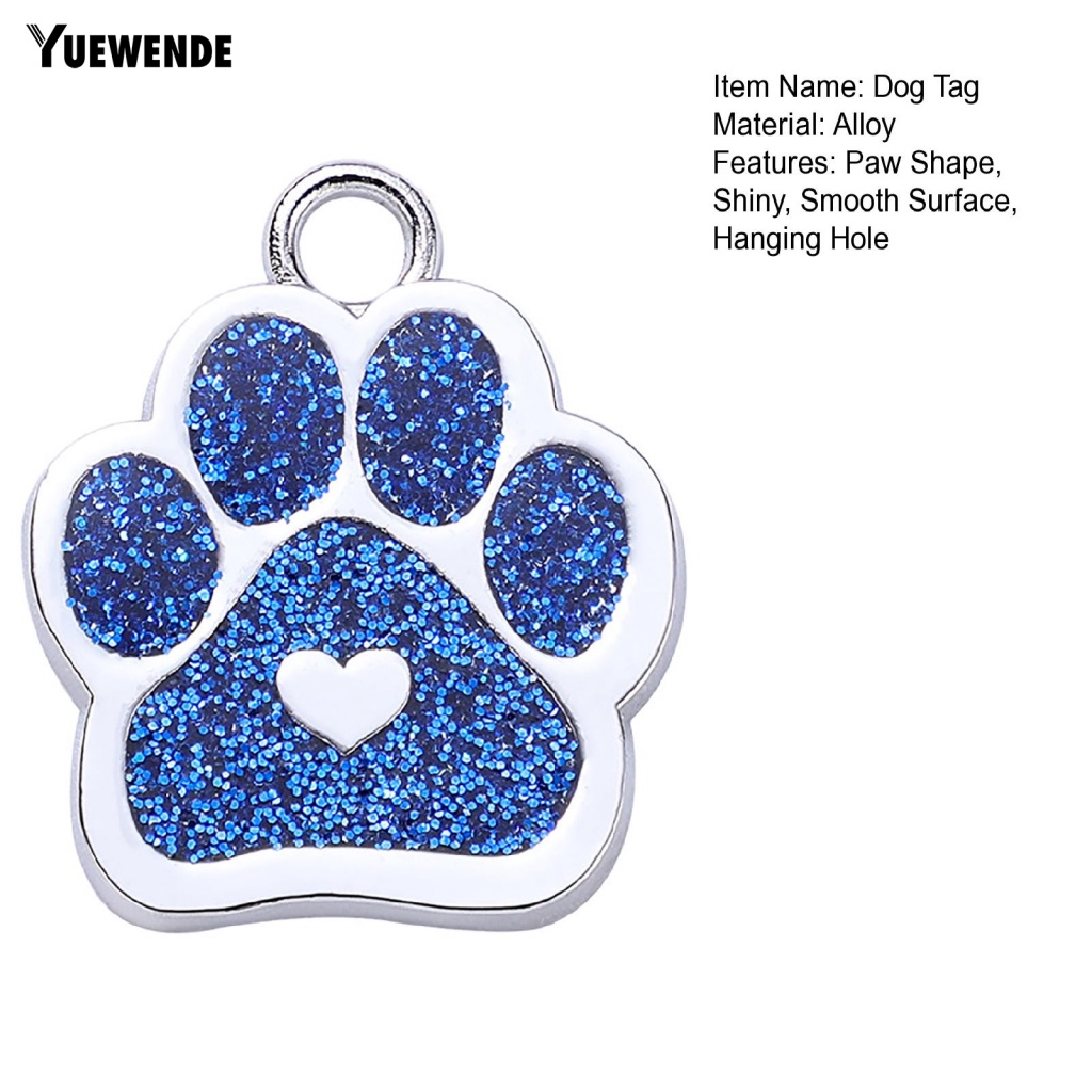 Thẻ id Đeo Cổ Cún Cưng Hình Dấu Chân Đáng Yêu ye.b