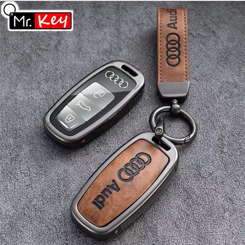Vỏ Da Kim Loại Bảo Vệ Chìa Khóa Điều Khiển Từ Xa Cho Xe Hơi audi a8 d3 d4 d5 4h