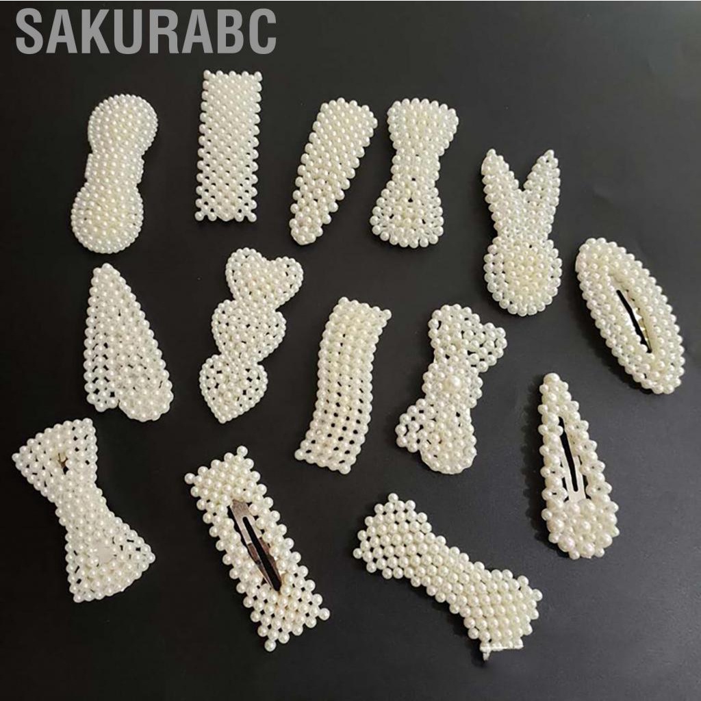 Sakurabc False Pearl Clip Fashionable Cute Side Bangs Headwear Barrettes Hair Accessories for Girls