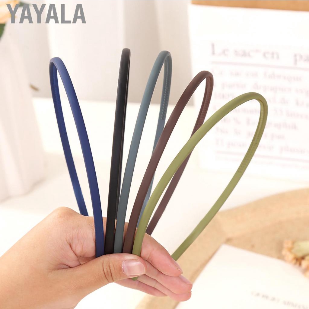 Yayala Matte Headband Women Pure Color Simple Elegant Hairband Hair Accessory for Holiday Party Dating 0.5cm