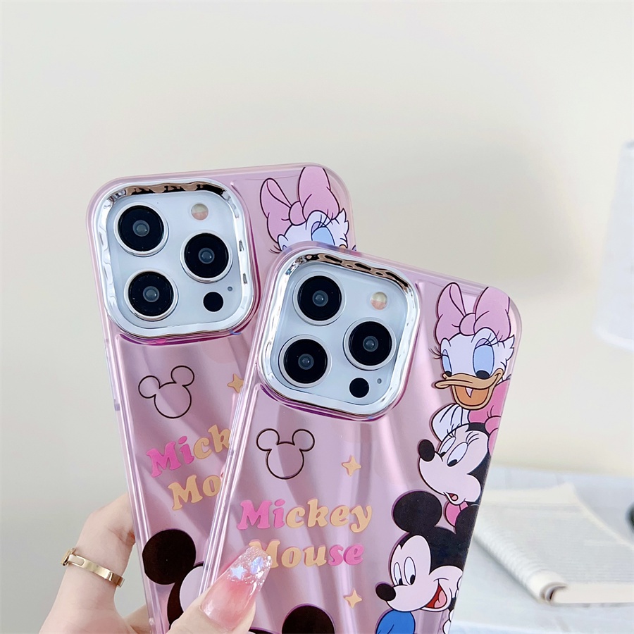 Ốp Điện Thoại Hình Chuột mickey minnie Vịt donald Cho iphone 15 pro max 14 pro max 13 pro max 12 pro max 11