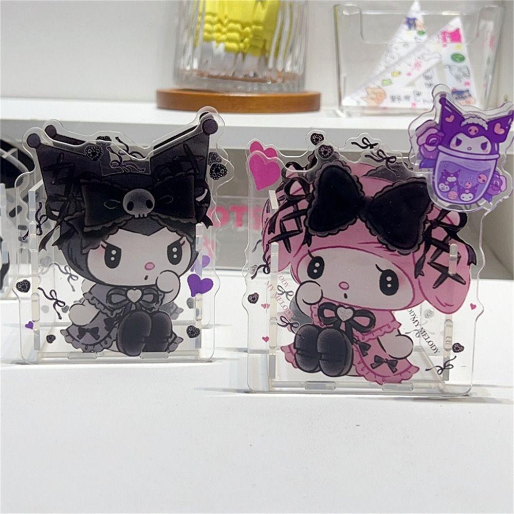Mmluck Hộp Đựng Cọ Trang Điểm Bằng acrylic Trong Suốt Hình anime kuromi Đáng Yêu