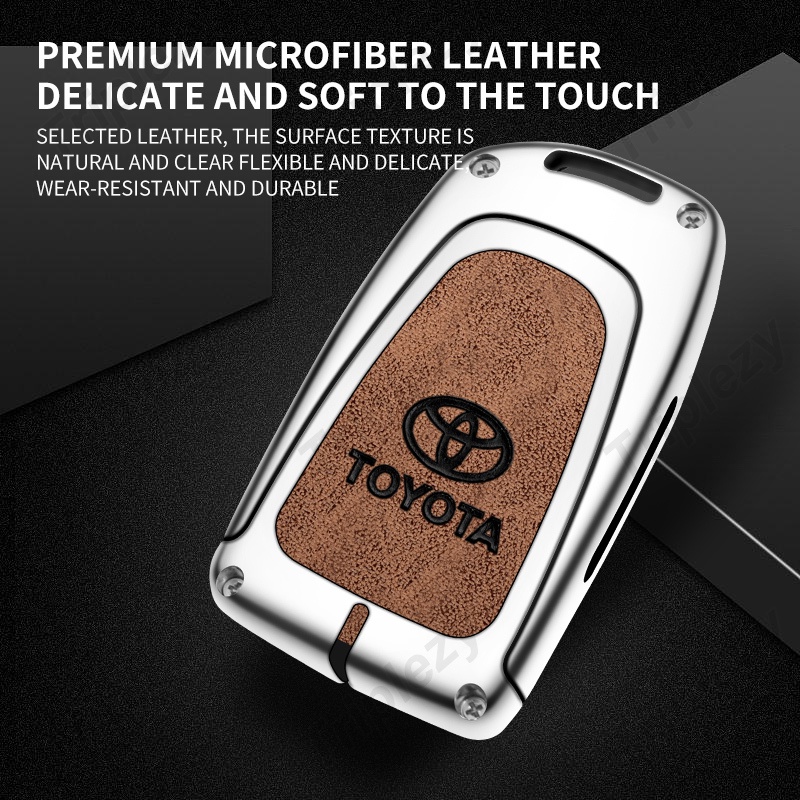 Vỏ Bọc Chìa Khóa Điều Khiển Từ Xa Bằng Hợp Kim Kẽm Cho toyota aygo hiace yaris activ wish hiace Versyso camry corolla yaris vios ncp 150