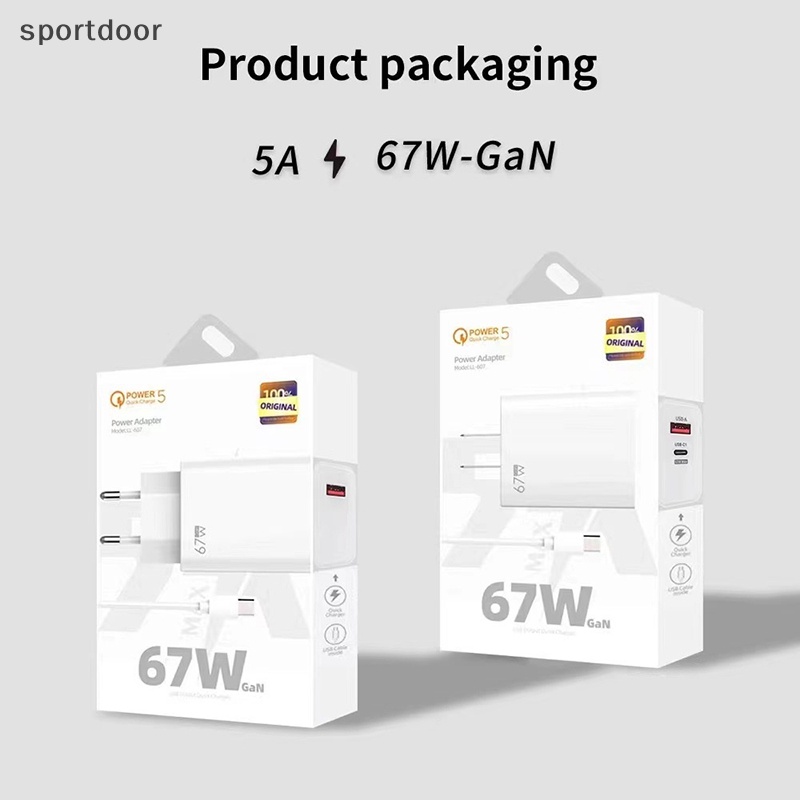 Củ Sạc Nhanh 67w usb 3.0 Cho samsung xiaomi poco iphone 14 13 ipad