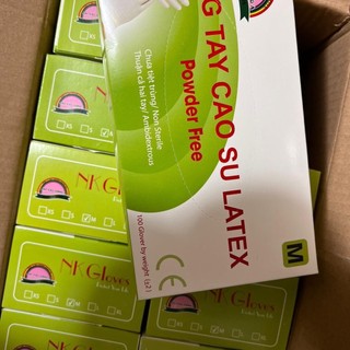 Găng tay cao su y tế latex sắc cầu vòng a 85k/1h
