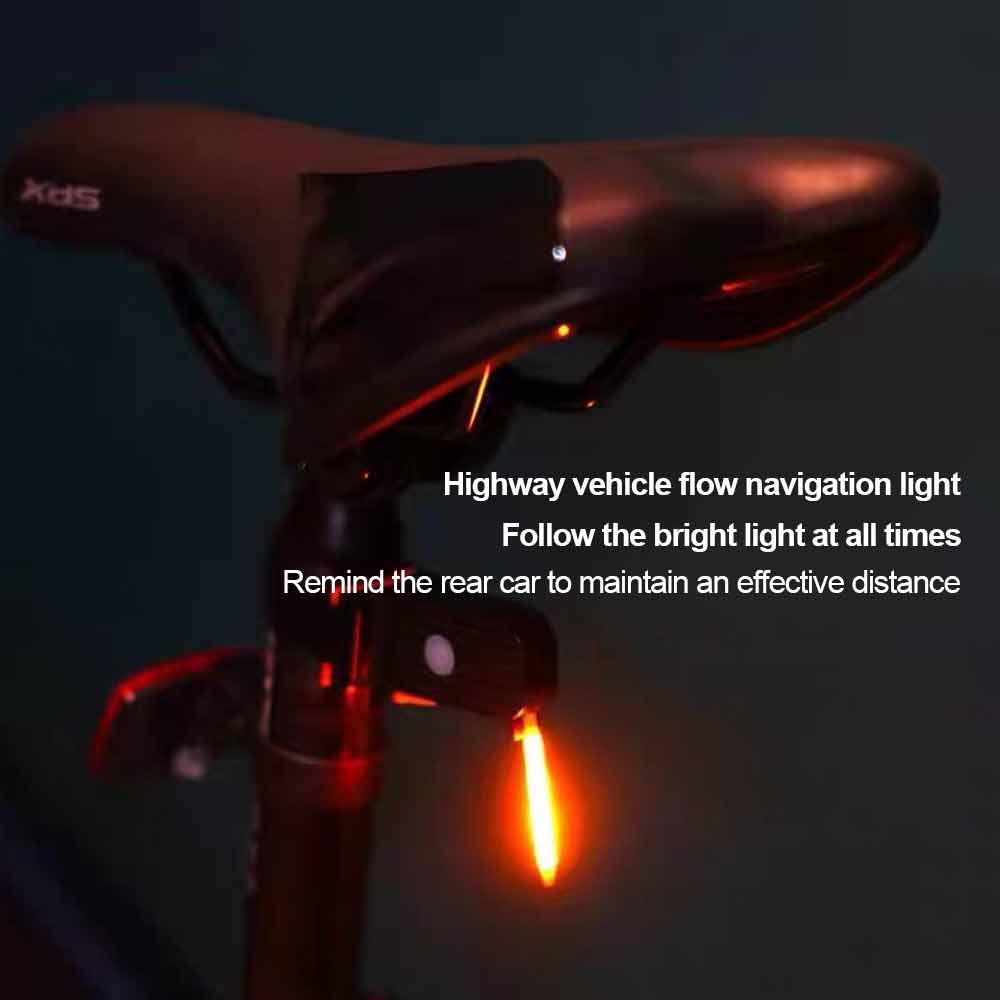 1Pc Bicycle USB Rechargeable Front Rear LED Light/Cycling Safety Warning COB Tail Flash Lamp/Mountain Bike Portable Waterproof Taillight