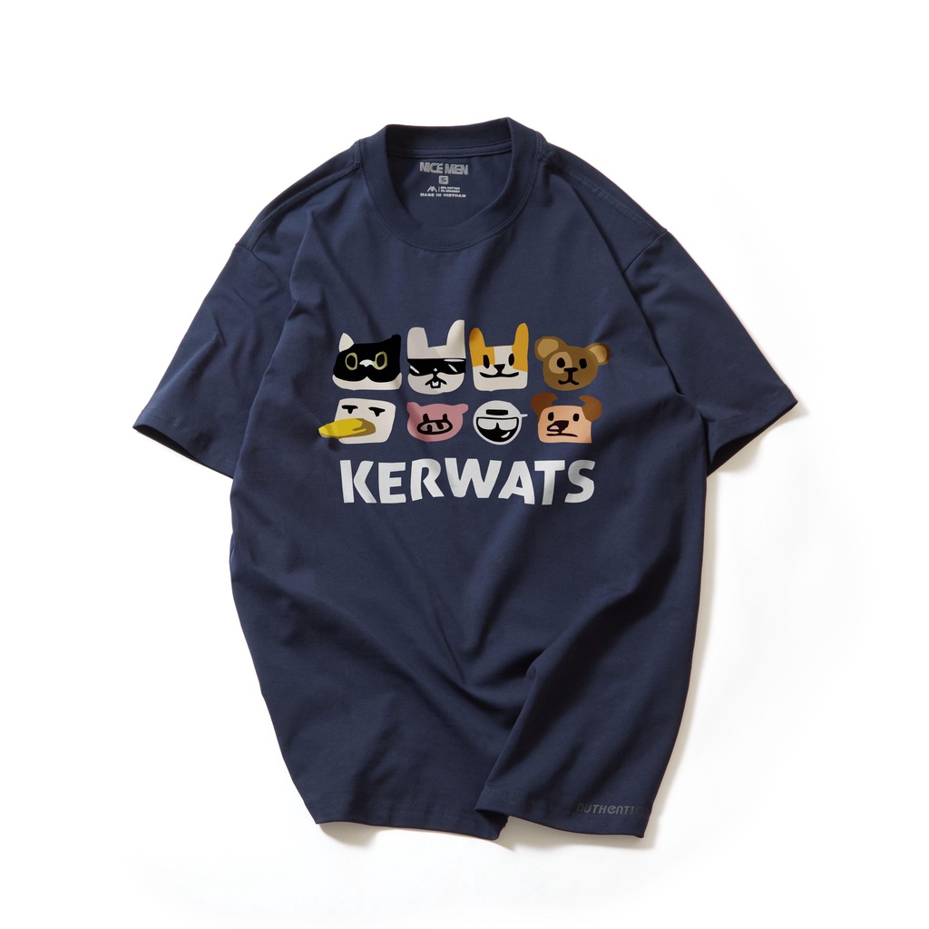 Áo thun nam cổ tròn đẹp ngắn tay chất vải cotton cao cấp, dễ phối size đến 95kg NICEMEN ATKERWATS