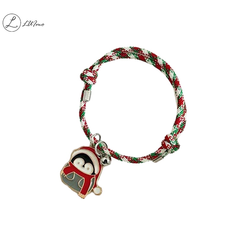 Luimo Vòng Tay Dây Mặt Hình Ông Già Noel Tuần Lộc Chim Cánh Cụt Hoạt Hình Sáng Tạo Có Chuông Điều Chỉnh Được Cho Cặp Đôi Yêu Thích * Bán