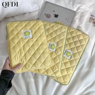 QFDI Túi Đựng laptop / Máy Tính Bảng 11 / 13 inch Họa Tiết Kẻ Sọc / Hoa Phong Cách Mới