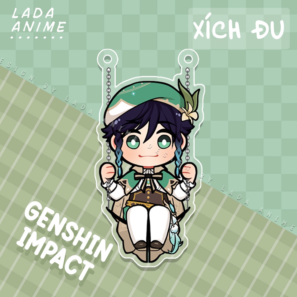 Standee Xích Đu Genshin Impact Tùy Chọn Nhân Vật Và Khung Xích Đu Mẫu 2 , Mô Hình Game Acrylic Mica Trang Trí Để Bàn nlp