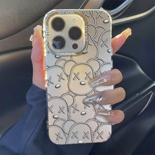 ốp iphone 11/12/13/14/15 Pro Max cute Bearbrick bạc silicone Case For ốp lưng iphone 11,12,13,14,15,11PM,12PM,13PM,14PM,15PM
