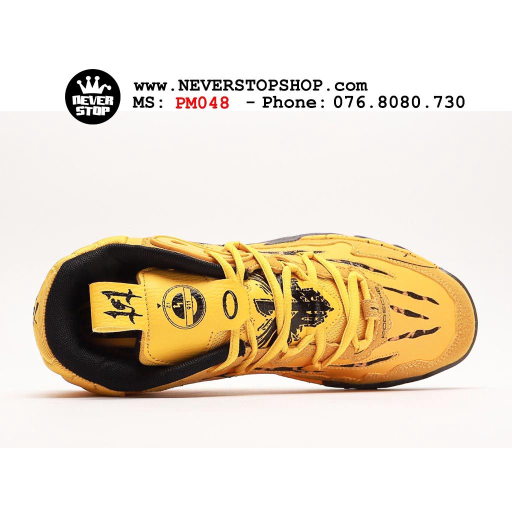 Giày bóng rổ PM MB 03 PORSCHE vàng đen siêu ngầu, chuyên indoor outdoor độ bền cao  NeverStopShop.com