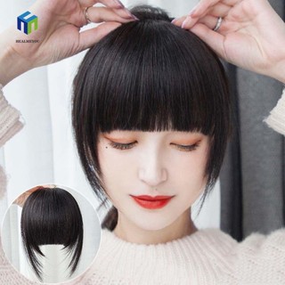 HEALMEYOU Miếng Đệm Tóc Mái Giả Bằng Sợi Tổng Hợp Vô Hình Tăng Độ Dày Cho Tóc Mái Giả