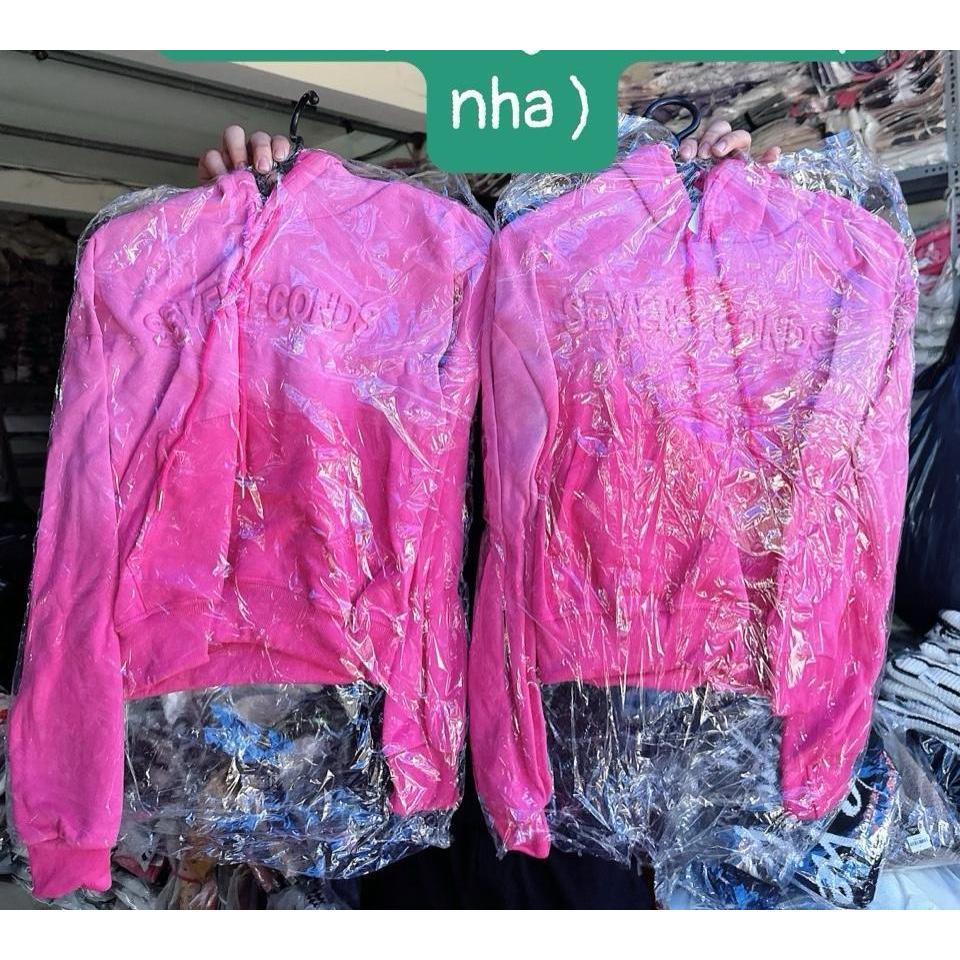 Áo Nỉ Loang Hồng Hoodie Chữ Dập Nổi Quảng Châu