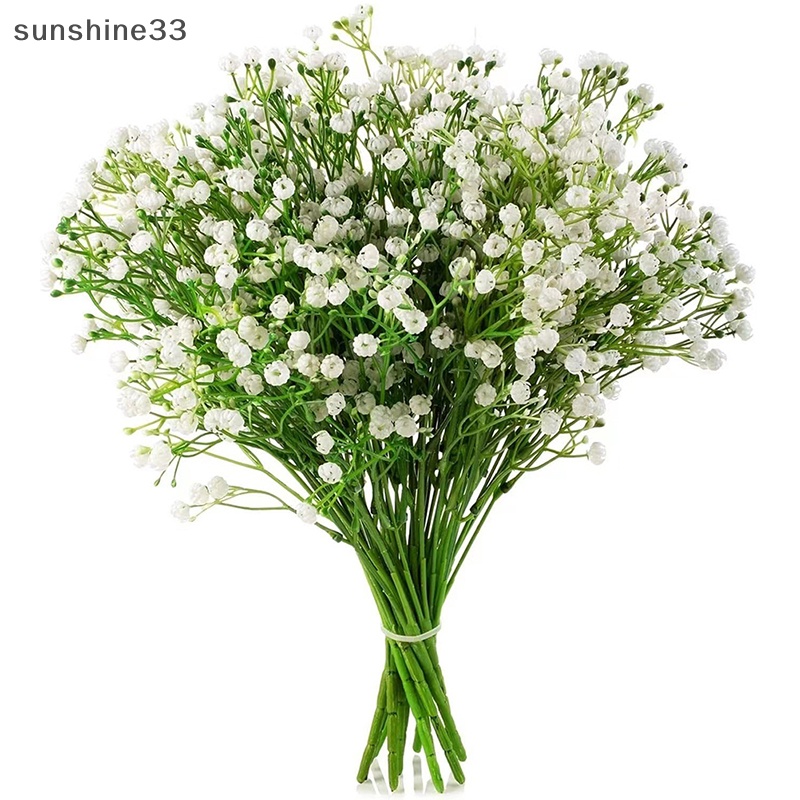 Bó Hoa gypsophila Màu Trắng Bằng Nhựa Kích Thước 15inch Dùng Trang Trí Tiệc Cưới diy