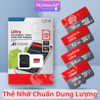 Thẻ nhớ điện thoại, máy ảnh 4gb 8gb 16gb 32gb 64gb 128gb kèm vỏ thẻ micro sdhc tf thẻ nhớ cho camera, thẻ nhớ điện thoại
