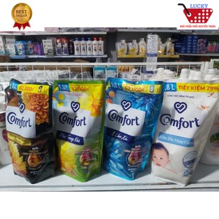 Nước xả vải Comfort Đậm đặc 1 lần xả hương nắng mới cho Da nhạy cảm (1,8lít/túi)