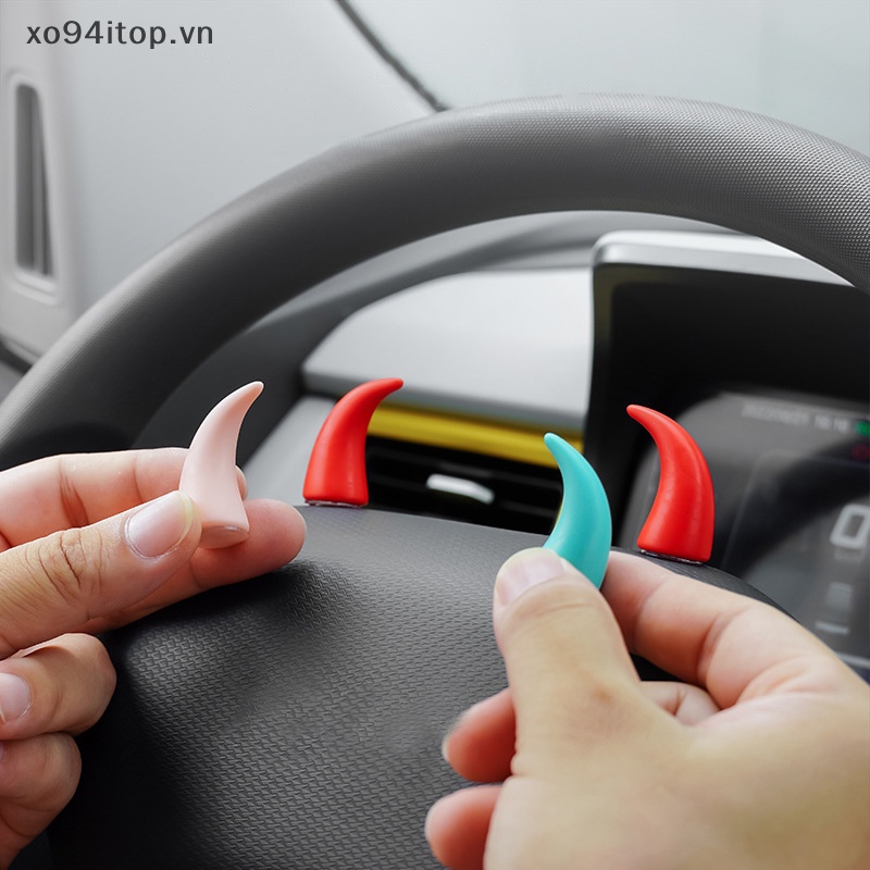 Xoitop Phụ Kiện Trang Trí Góc Vô Lăng Xe Hơi Phong Cách Ác Quỷ Sáng Tạo vn
