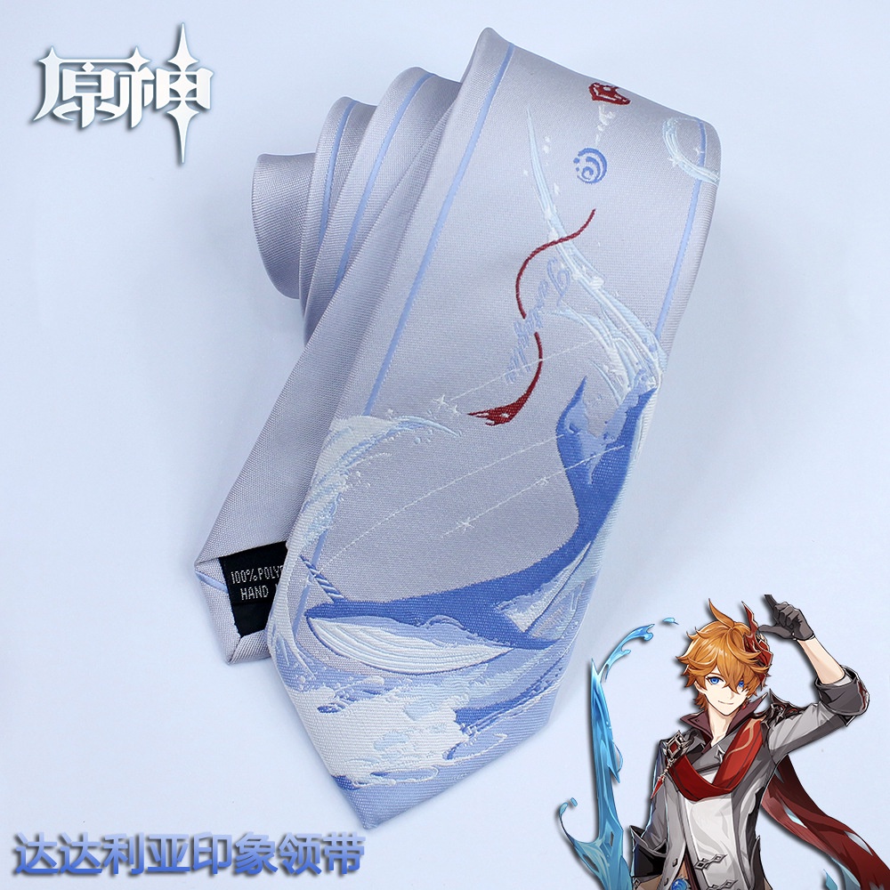 Genshin Tác Động Tartaglia Kaedehara Kazuha Cosplay JK Cà Vạt Phụ Kiện Tiệc Giáng Sinh Đạo Cụ Unisex