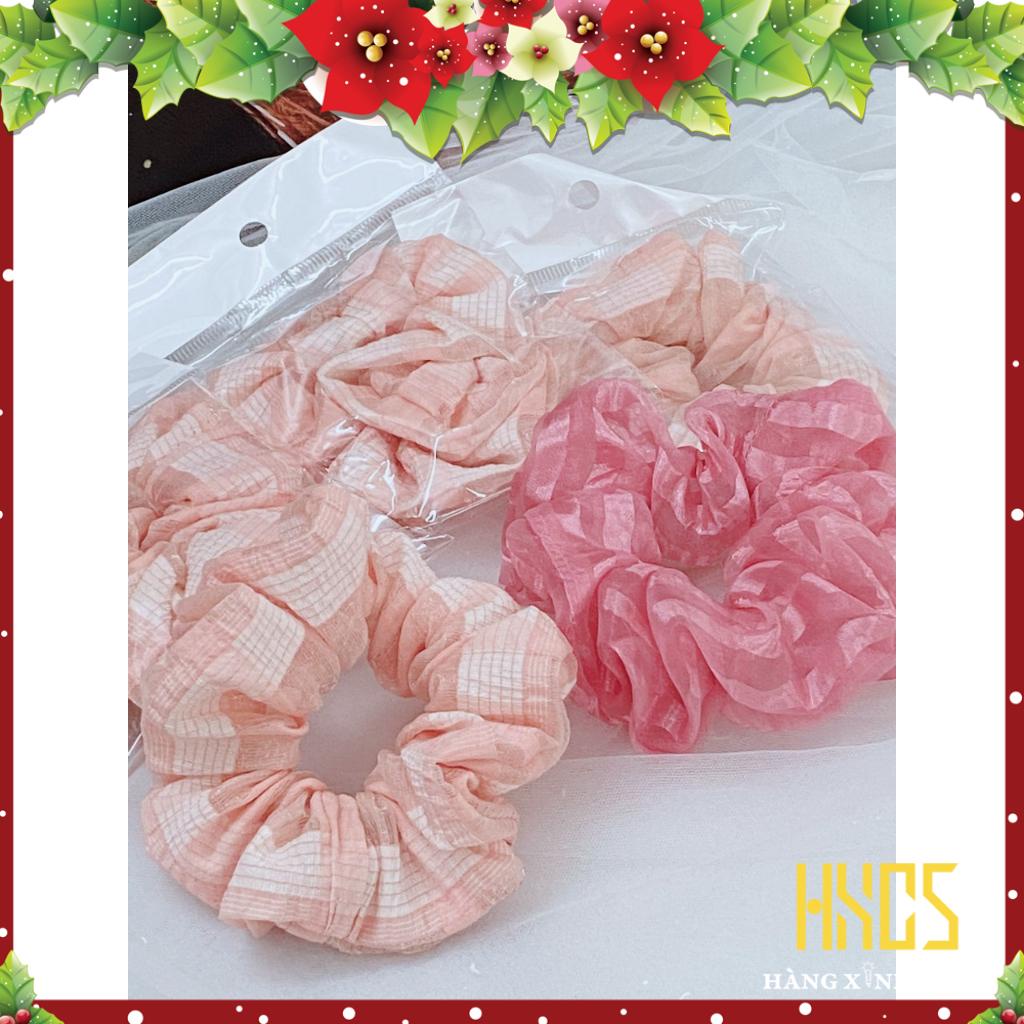 Dây buộc tóc VẢI , cột tóc scrunchies  dễ thương