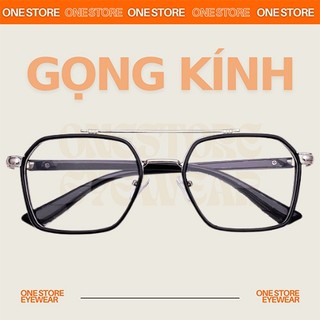 Gọng kính Chrome Hearts thời trang nam nữ mắt vuông to không độ tròng cao cấp
