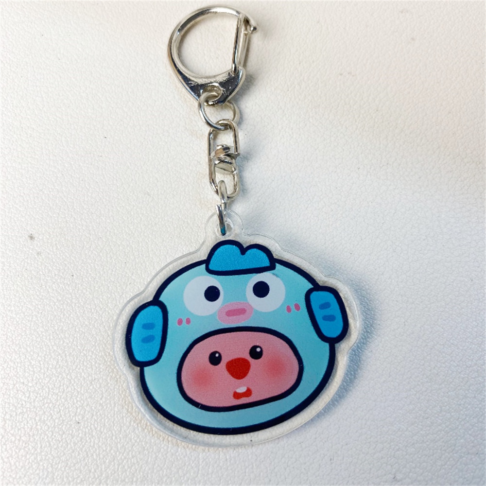 Dễ Thương Loopy Ít Hải Ly Móc Khóa Acrylic Dễ Thương Học Mặt Dây Chuyền Sinh Viên Tặng-top3C01