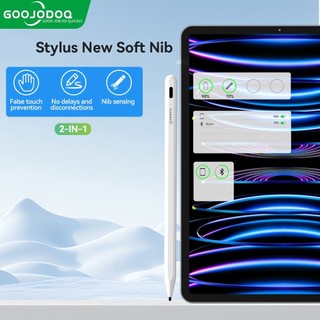 Goojodoq Stylus Nib mềm mới cho iPad 2 IN1 có đầu than chì hoạt động trên iPad và giấy Phòng chống cảm ứng giả Không chậm trễ Viết im lặng cho Air 4 5 Pro 11 12.9 2019 2020 2021 Mini 6