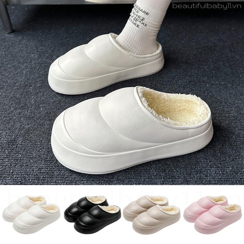 Dép Cotton EVA Dày Dặn Ấm Áp Chống Trượt Chống Thấm Nước Phong Cách Mới